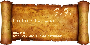 Firling Fortuna névjegykártya